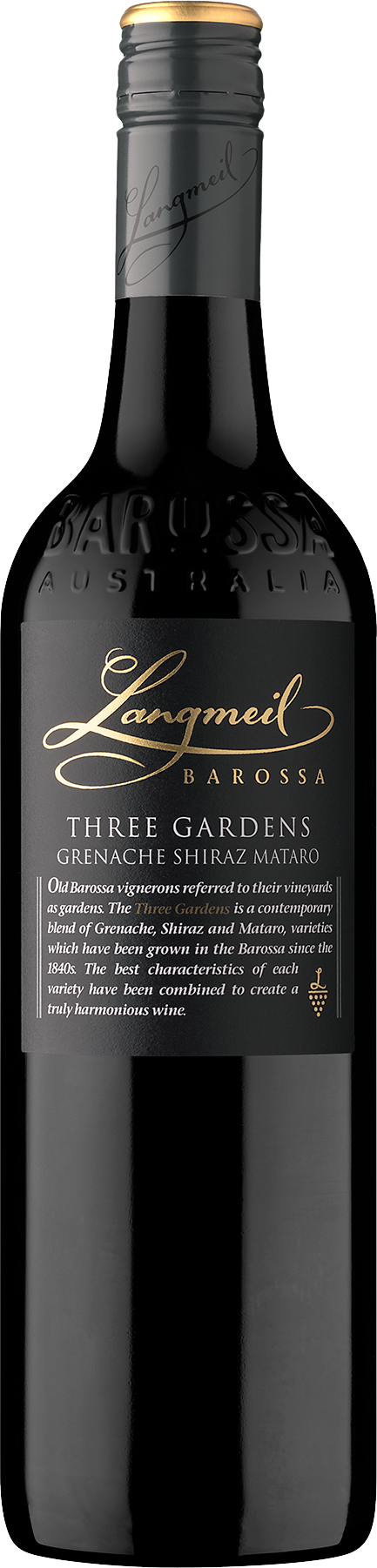 Langmeil Winery Three Gardens GSM  2022 Barossa bottle